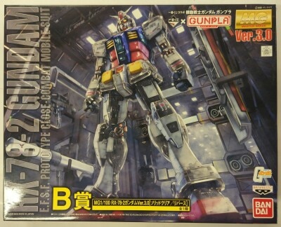 Banpresto - Ichiban Kuji Collaboration Mobile Suit Gundam Gunpla Mobile Suit Gundam B Prize MG1/100 RX-78-2 Gundam Ver.3.0 [Solid Clear/Reverse] รูปภาพ 1