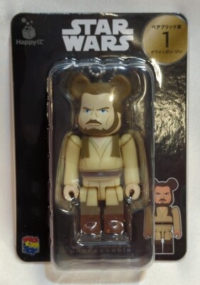 Sunny Side Up and Medicom Toys Happy Lottery/STAR WARS BEARBRICK Bearbrick Prize Qui-Gon Jinn gambar 1
