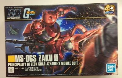 Bandai Spirits HGUC 1/144 40th ANNIVERSARY Zaku For Use With Char II/40th Logo 234