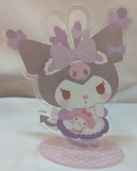 FuRyu Strawberry Newspaper Acrylic Stand Birthday Rabbit Maid Kuromi