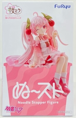 FuRyu Noodle Stopper Figure Sakura Miku 2025 Wink รูปภาพ 1