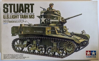 Tamiya 1/35 Military Miniature series America Light Tank M3 Stuart 42