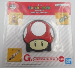 Bandai Spirits Ichiban Kuji Super Mario Adventure Life at Home G Prize Mushroom/Connectable Rubber Coaster Useful Rubber Collection