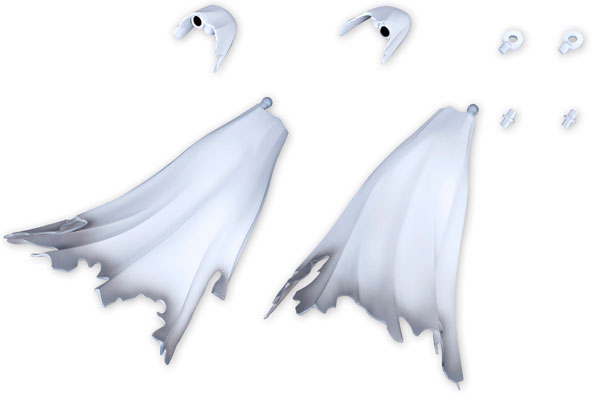 Kotobukiya M.S.G Modeling Support Goods DRESS UP PARTS SIDE CLOAK WHITE Ver.