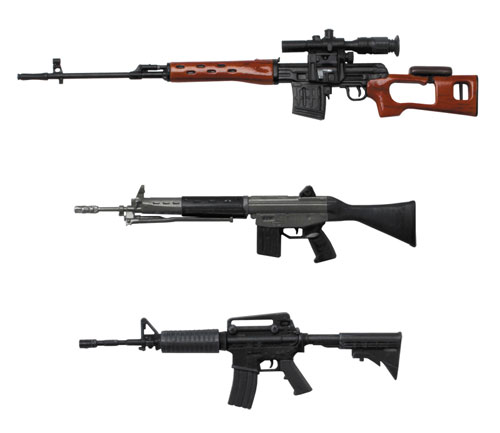 Platz 1/12 Realistic Weapon Series - Realistic Rifle Plastic Model (3 Types)