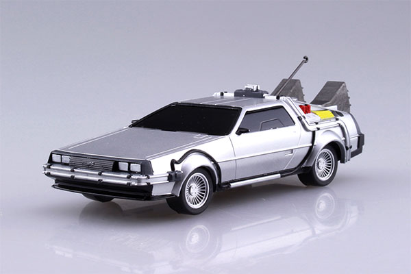 Aoshima Movie Mecha No.11 1/43 Pullback Back To The Future Part I Time Machine Plastic Model
