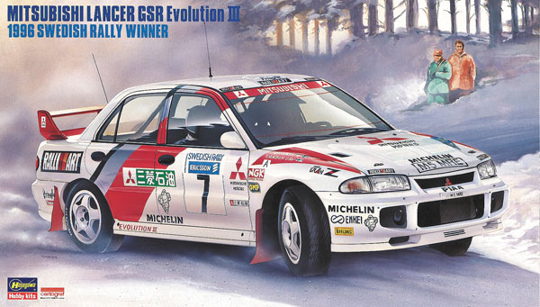 Hasegawa 1/24 Mitsubishi Lancer Evolution III "1996 Swedish Rally Winner" Plastic Model Kit