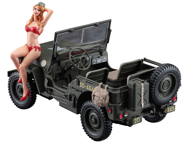 Hasegawa 1/24 1/4 Ton 4x4 Truck w/Blond Girl Figure Plastic Model