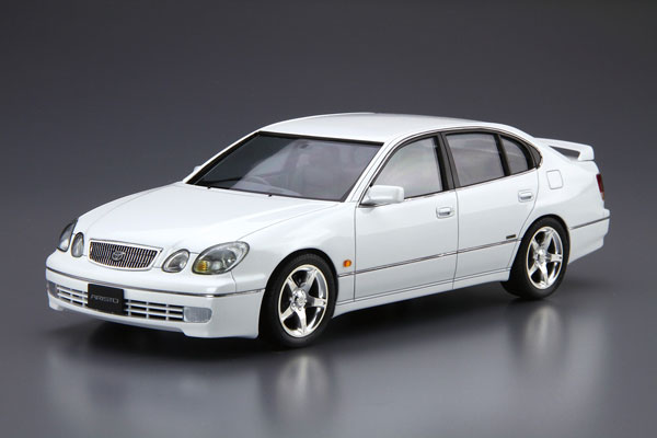 Aoshima The Model Car No.97 1/24 Toyota JZS161 Aristo V300 Vertex Edition '97 Plastic Model รูปภาพ 1