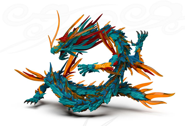 SHENXING TECHNOLOGY Shan Hai Jing Series Seiryuu (Azure Dragon) Plastic Model