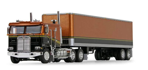 First Gear 1/64 Kenworth K100COE 110 Inch Flattop Sleeper & 40ft Vintage Trailer