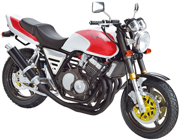 Aoshima The Bike No.53 1/12 Honda NC31 CB400 SUPER FOUR '92 w/Custom Part Plastic Model