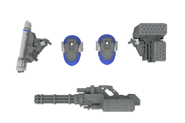 Plum POWERDoLLS2 1/35 X-4+ (PD-802) Armored Infantry Armament Set 3 [Shoulder Parts for Armament Attachment & DRu35 MLC & R25 Rocket & M7A Gatling Gun] Plastic Model