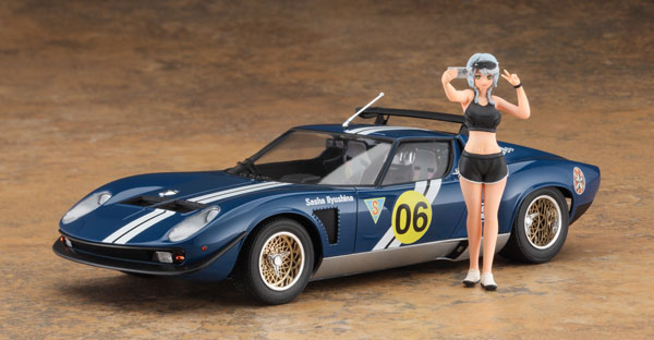 Hasegawa 1/24 Wild Tamago Girls No.06 Lamborghini Jota SVR "Sasha Ilyushina" w/Figure Plastic Model