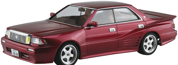 Aoshima The Tuned Car No.81 1/24 UZS131 Crown '89 Blister Style (Toyota) Plastic Model