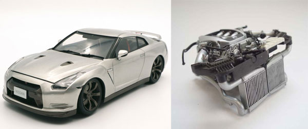 Fujimi 1/24 Inch-up Series No.131 NISSAN GT-R (R35) w/Engine Plastic Model
