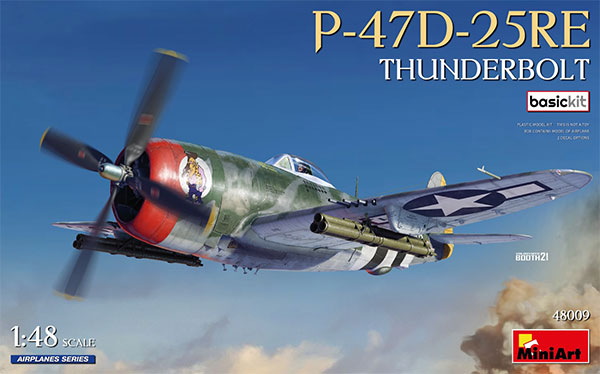 Mini Art 1/48 P-47D-25RE Thunderbolt Basic Kit Plastic Model image 1