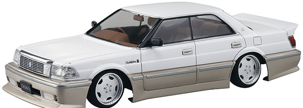 Aoshima The Tuned Car No.86 1/24 Insurance UZS131 Crown '89 (Toyota) Plastic Model