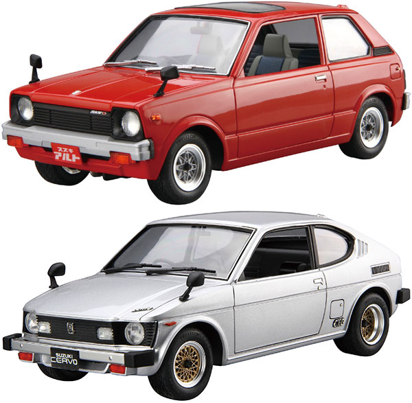 Aoshima The Model Car No.127 1/20 Suzuki SS30V Alto / SS20 Cervo '79 Plastic Model