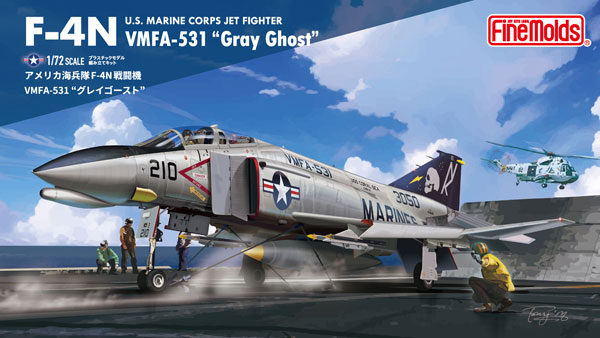 Fine Molds 1/72 제트 항공기 미국 해병대 F-4N 파이어 VMFA-531 "그레이 고스츠" 플라스틱 모델