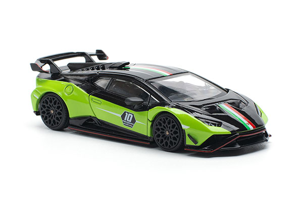 POP RACE 1/64 Lamborghini / Huracan STO SC (LP640-2) 10 Aniversario - Green/Black รูปภาพ 1