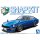 Aoshima RakuPla Snap Kit No.15CU-BE No. Nissan S30 Fairlady Z Custom (Blue Metallic) Plastic Model gambar 4