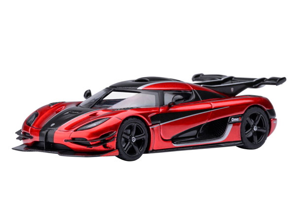 Autoart 1/64 Koenigsegg One:1 (Metallic Red/Carbon Black/Silver)