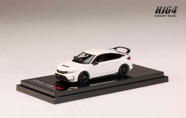 HobbyJAPAN 1/64 Honda CIVIC TYPE R (FL5) RACING BLACK Package 2025 Championship White hình ảnh 1