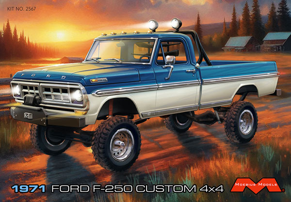 Moebius Models 1/25 1971 포드 F-250 커스텀 4 x 4 픽업 프라모델
