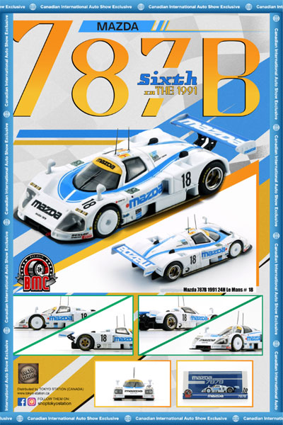 BM CREATIONS 1/64 Mazda 787B 1991 24 Hours of Le Mans 6th Place #18 Johansson / Sarah / Kennedy
