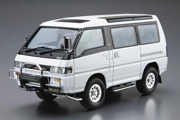 Aoshima The Model Car No.27 1/24 Mitsubishi P35W Delica Star Wagon '91 Plastic Model