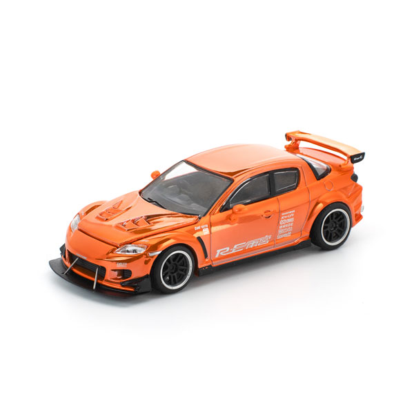 POP RACE 1/64 Mazda RX-8 RE-AMEMIYA Chrome Orange