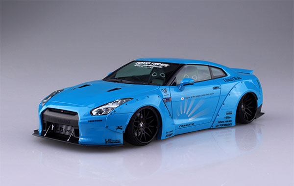 Aoshima 1/24 Liberty Walk No.9 LB WORKS R35 GT-R Ver.1 Plastic Model gambar 1