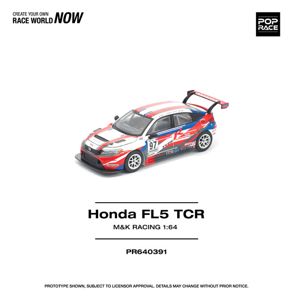 POP RACE 1/64 Honda Civic Type R (FL5) TCR M&K Racing