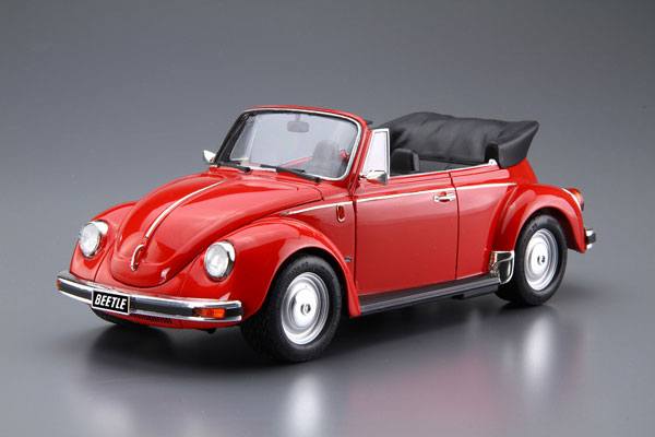 Aoshima The Model Car No.75 1/24 Volkswagen 15ADK Beetle 1303S Cabriolet '75 Plastic Model