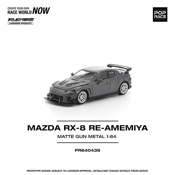 POP RACE 1/64 Mazda RX-8 RE Amemiya Gunmetal Bild 1