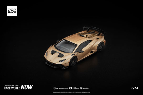 POP RACE 1/64 Lamborghini Huracan STO Matte Gold