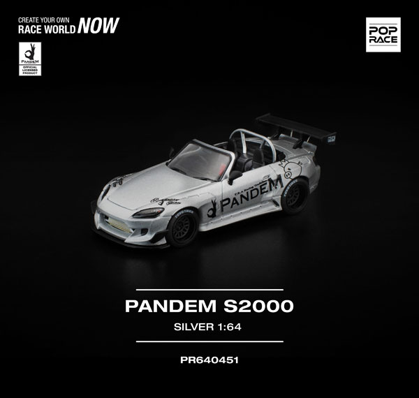 POP RACE 1/64 PANDEM S2000 Silver image 1