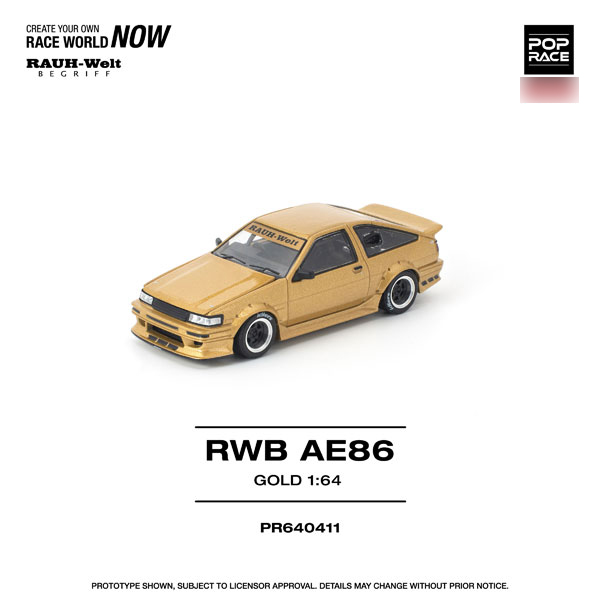 POP RACE 1/64 RWB AE86 Gold 图片 1