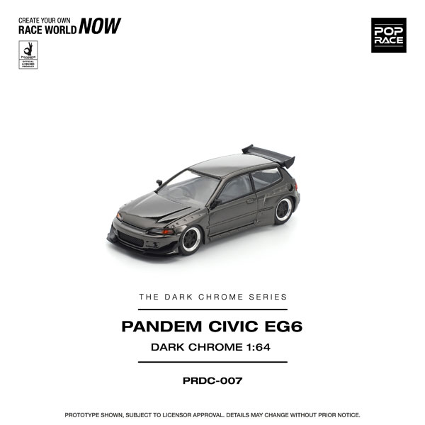 POP RACE 1/64 Pandem Civic EG6 Dark Chrome
