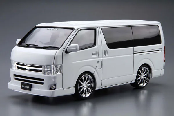 Aoshima The Tuned Car No.3 1/24 boxystyle TRH200V Hiace Super GL '10 (Toyota) Plastic Model gambar 1