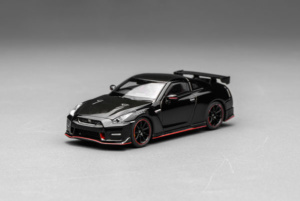 MOTORHELIX 1/64 Nissan GT-R NISMO (R35) Special Edition 2022 Meteor Black Flake Pearl