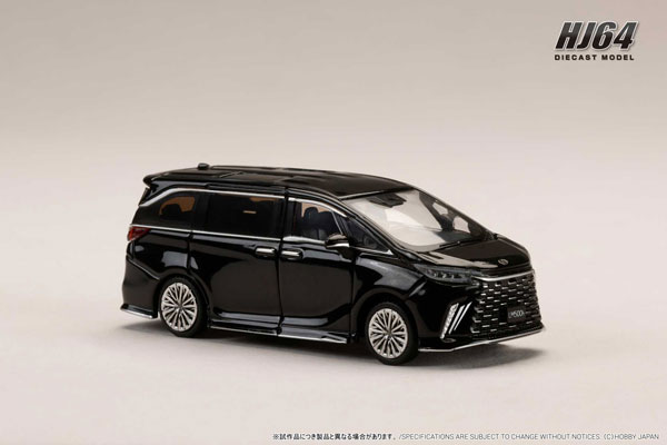 HobbyJAPAN 1/64 LEXUS LM Custom Version 6 Seater 500h (RHD) / Black Interior Graphite Black Glass Flake