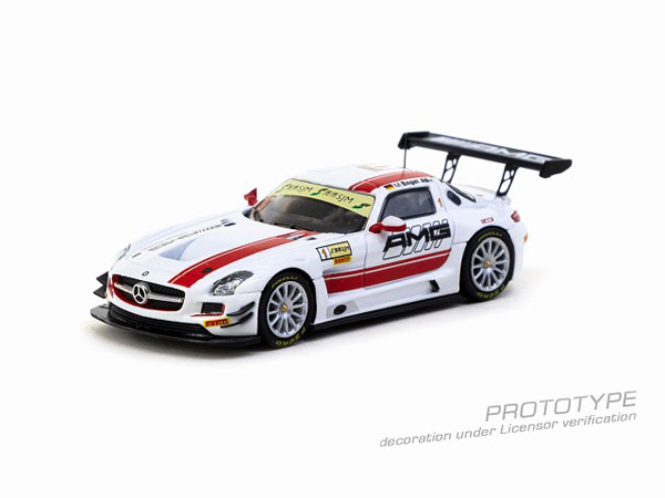 Tarmac Works 1/64 Mercedes-Benz SLS AMG GT3 Macau GT Cup - FIA GT World Cup 2015 Winner Maro Engel