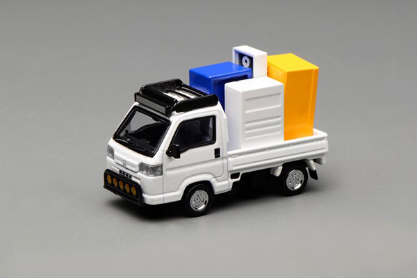 MOTORHELIX 1/64 Honda Acty Truck Customized Edition Revised Edition Taffeta White