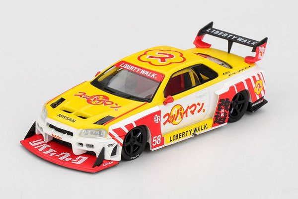 MINI GT 1/64 Nissan LB-ER34 Super Silhouette Suppai-man Okinawa (Right-hand Steering)