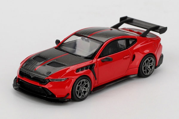 MINI GT 1/64 Ford Mustang GTD Race Red (Left-hand Steering)