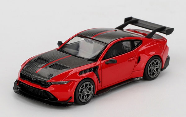 MINI GT 1/64 Ford Mustang GTD Race Red (Left-hand Steering) image 1