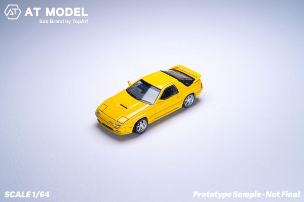 AT MODEL 1/64 RX7 FC3S infini Lemon Yellow