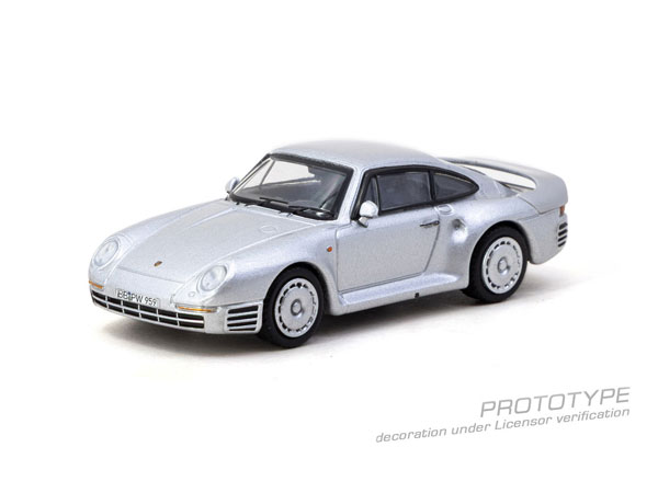 Tarmac Works 1/64 Porsche 959 Silver image 1